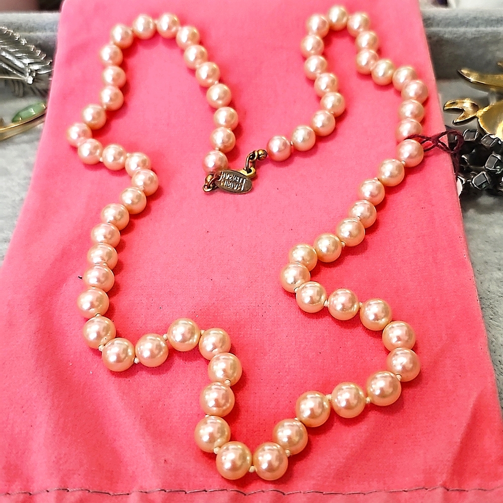 Signed Miriam Haskell Pearl Necklace - image 1
